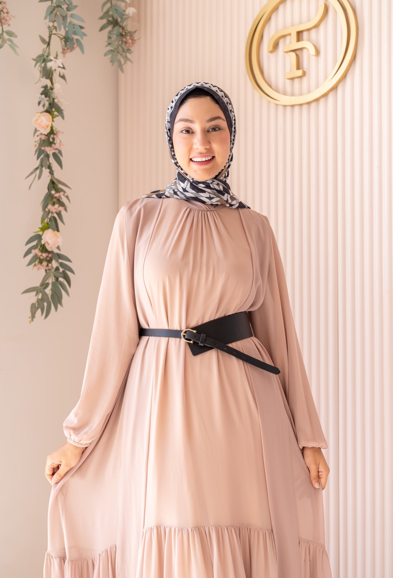 Beige Diana Dress