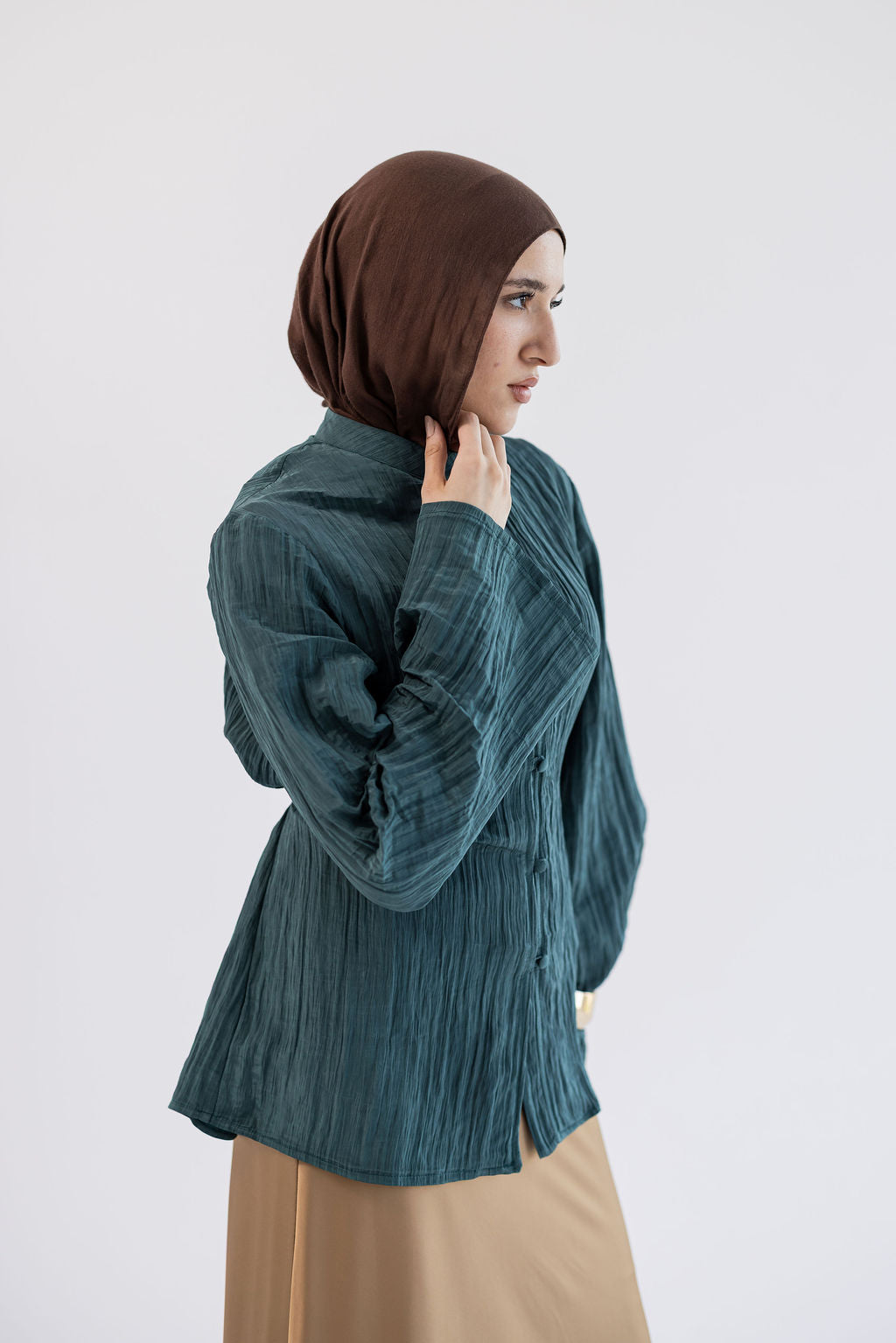 Teal Confetti Blouse