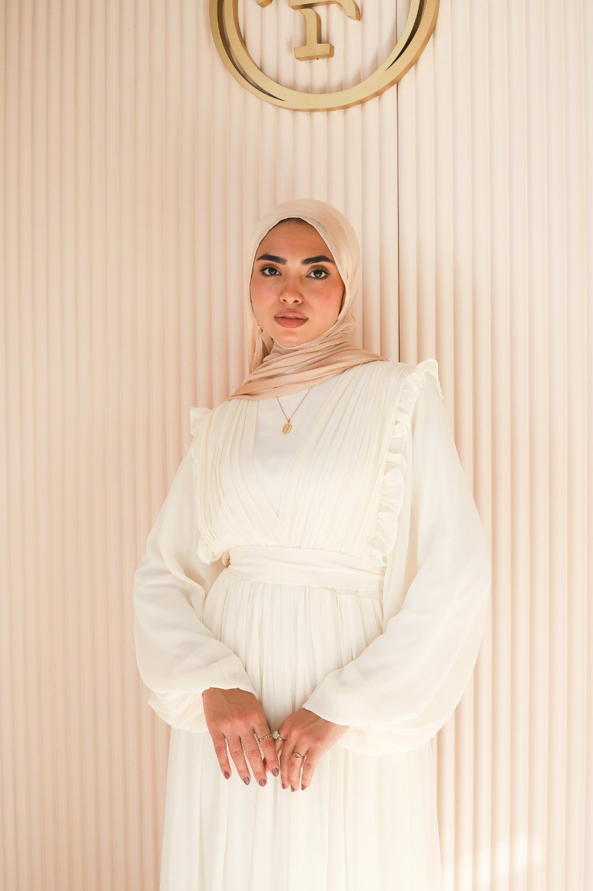 White Flowy Chiffon dress
