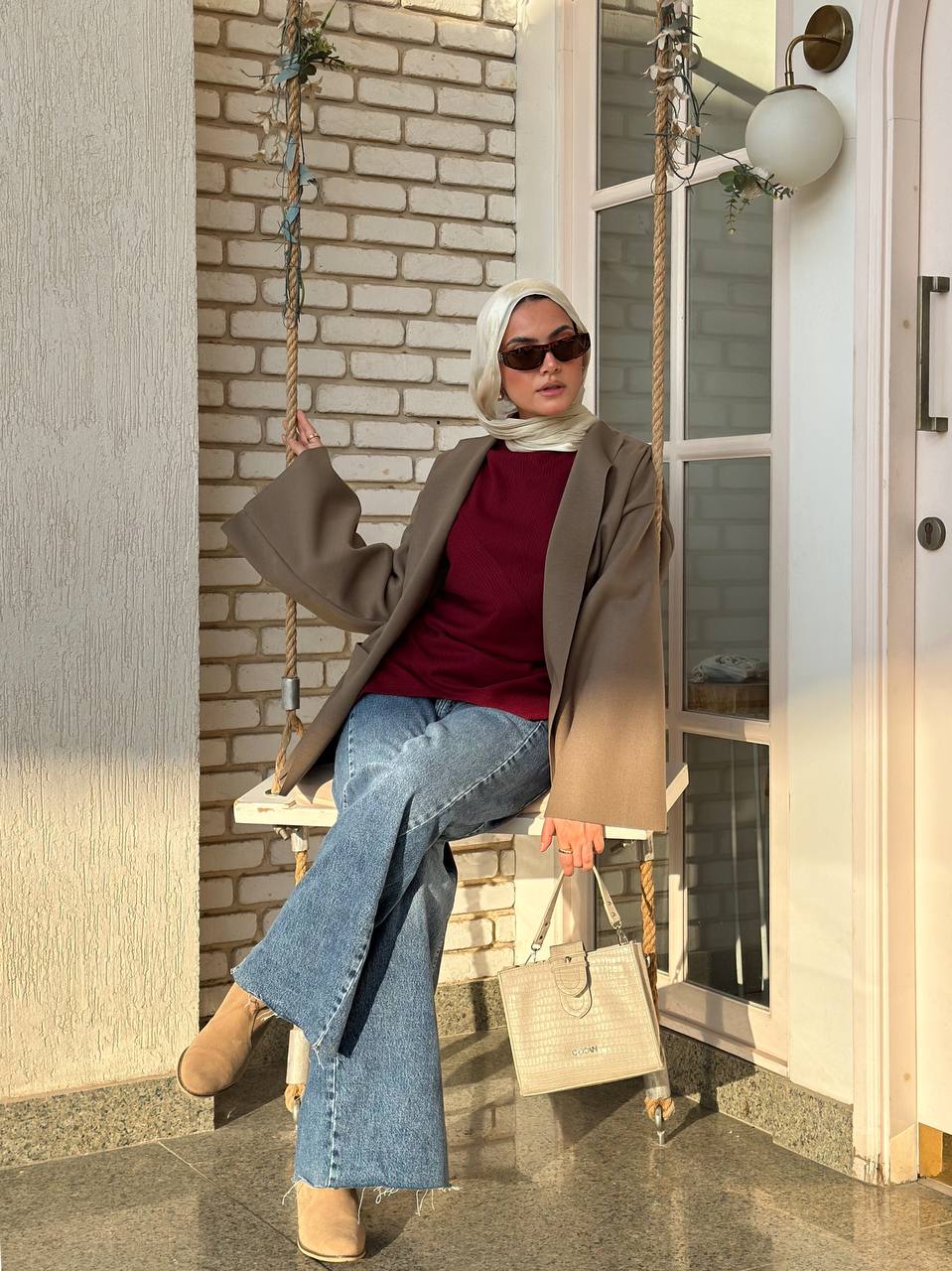 Oxblood Raya Blouse