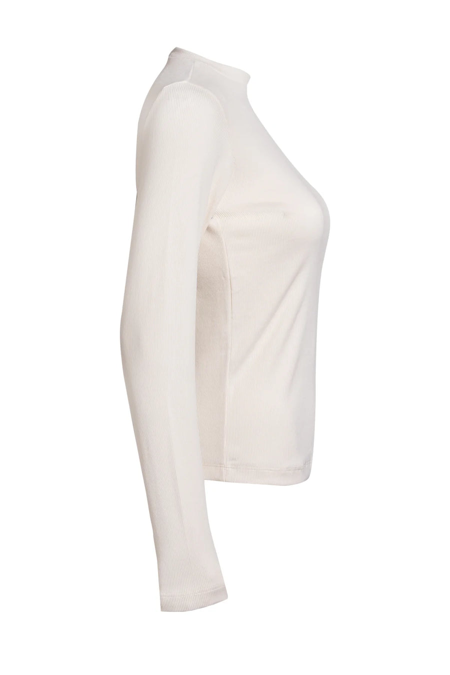 Regular Fit Ribbed Long Sleeve-OffWhite