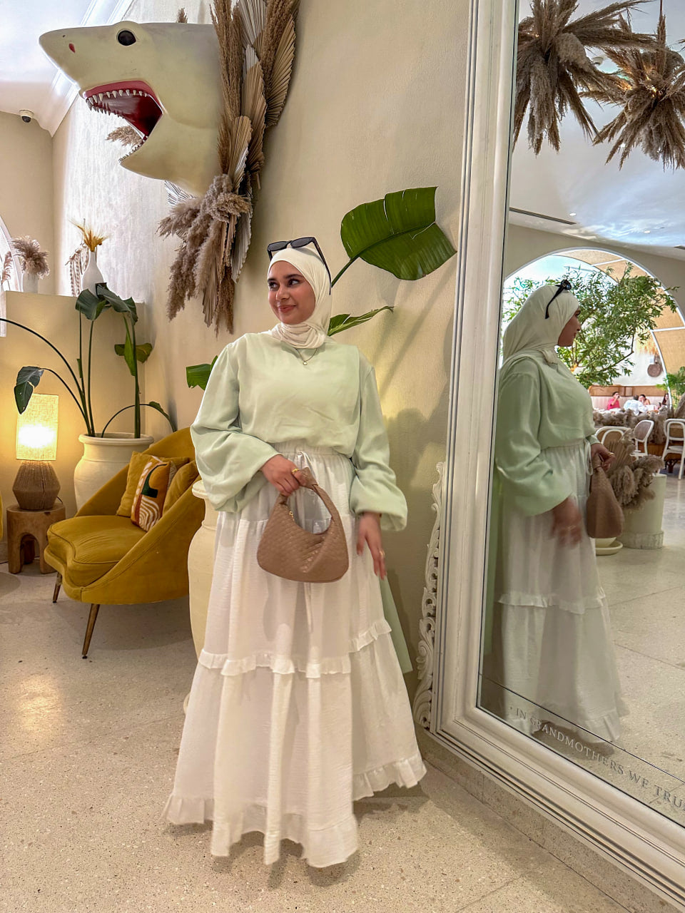 Lime Louvre Blouse