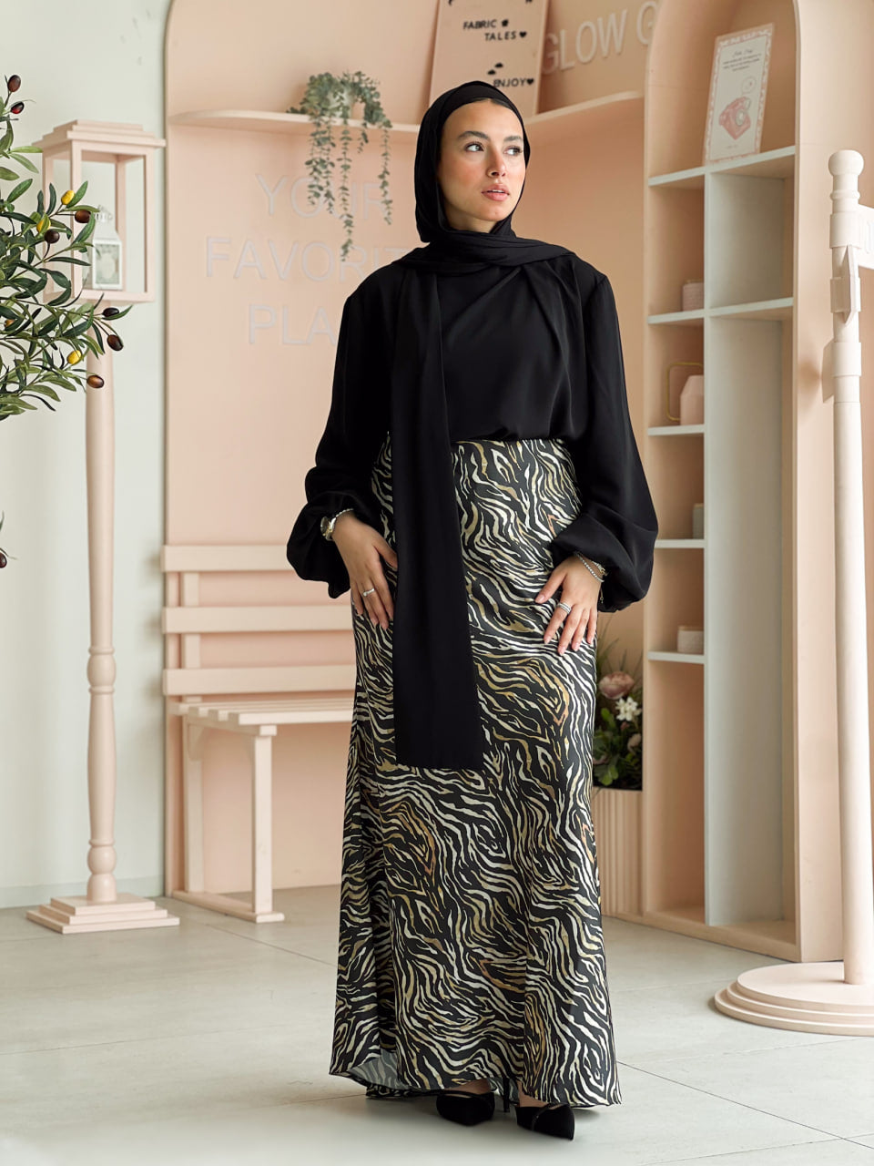 Black Louvre Blouse