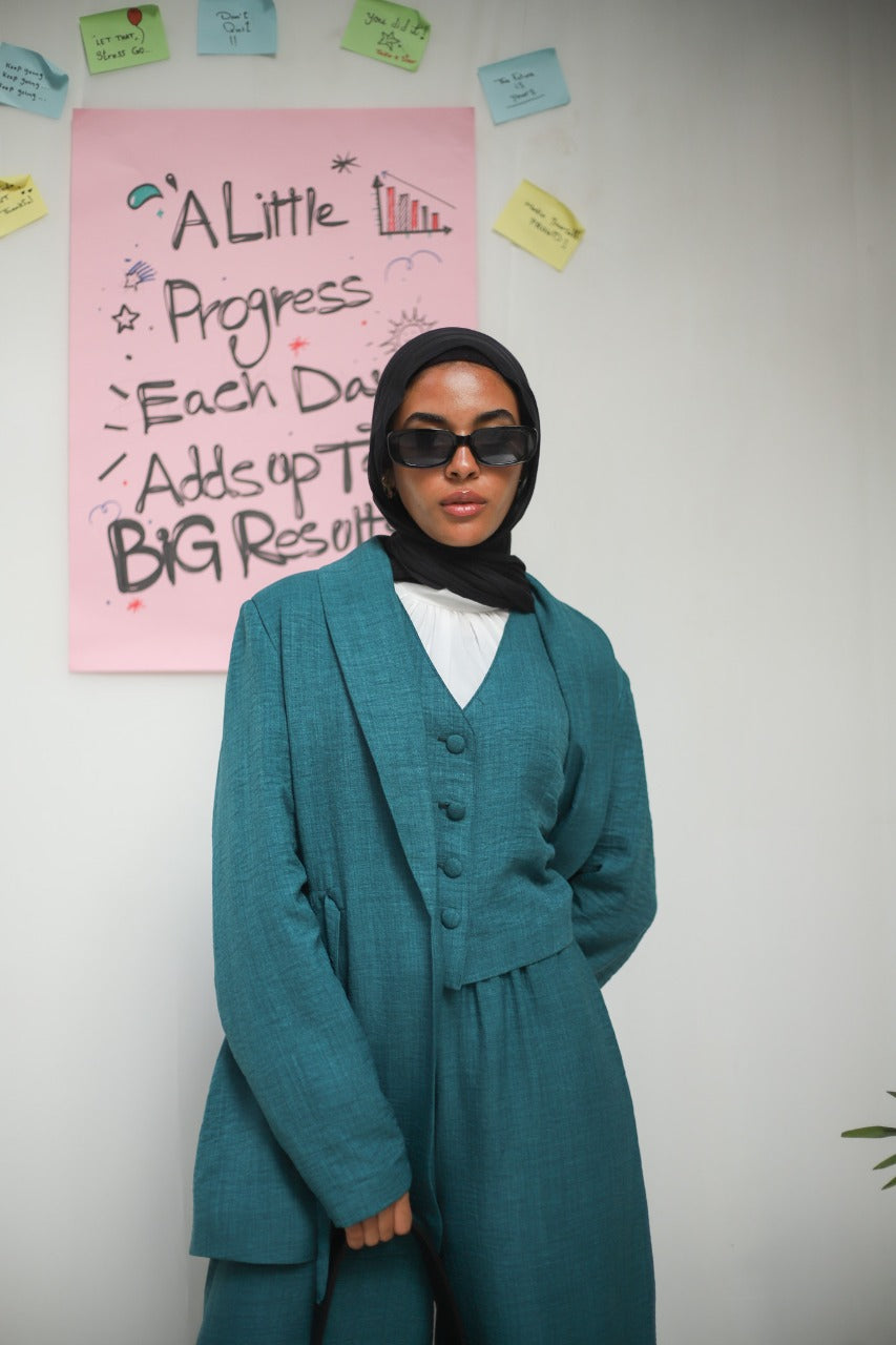 Teal Banker Vest