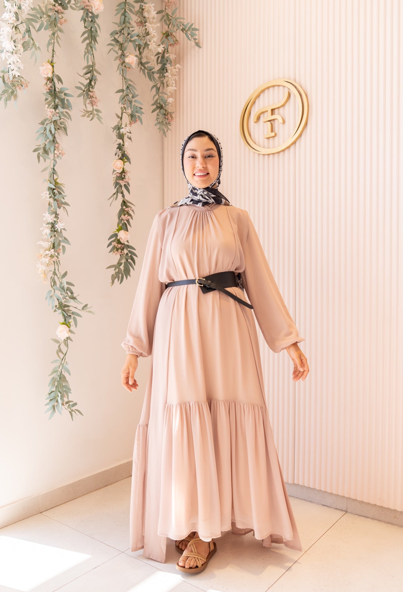 Beige Diana Dress