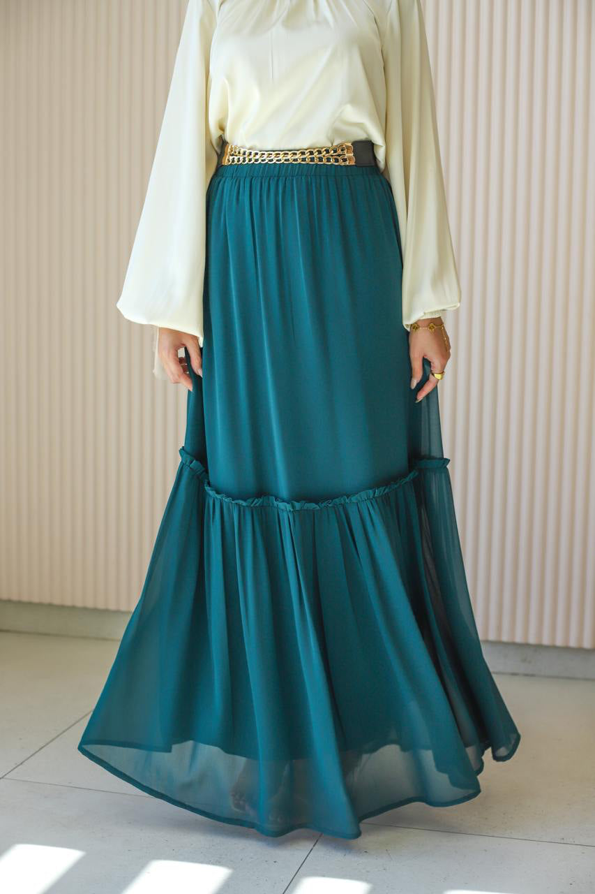 Avocado Ruched Skirt