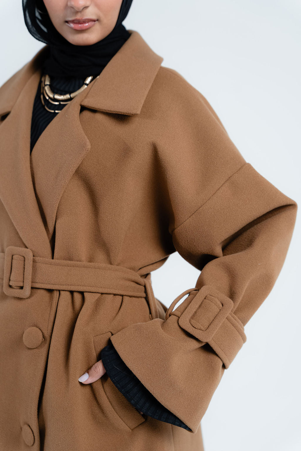 Camel Rue Trench Coat