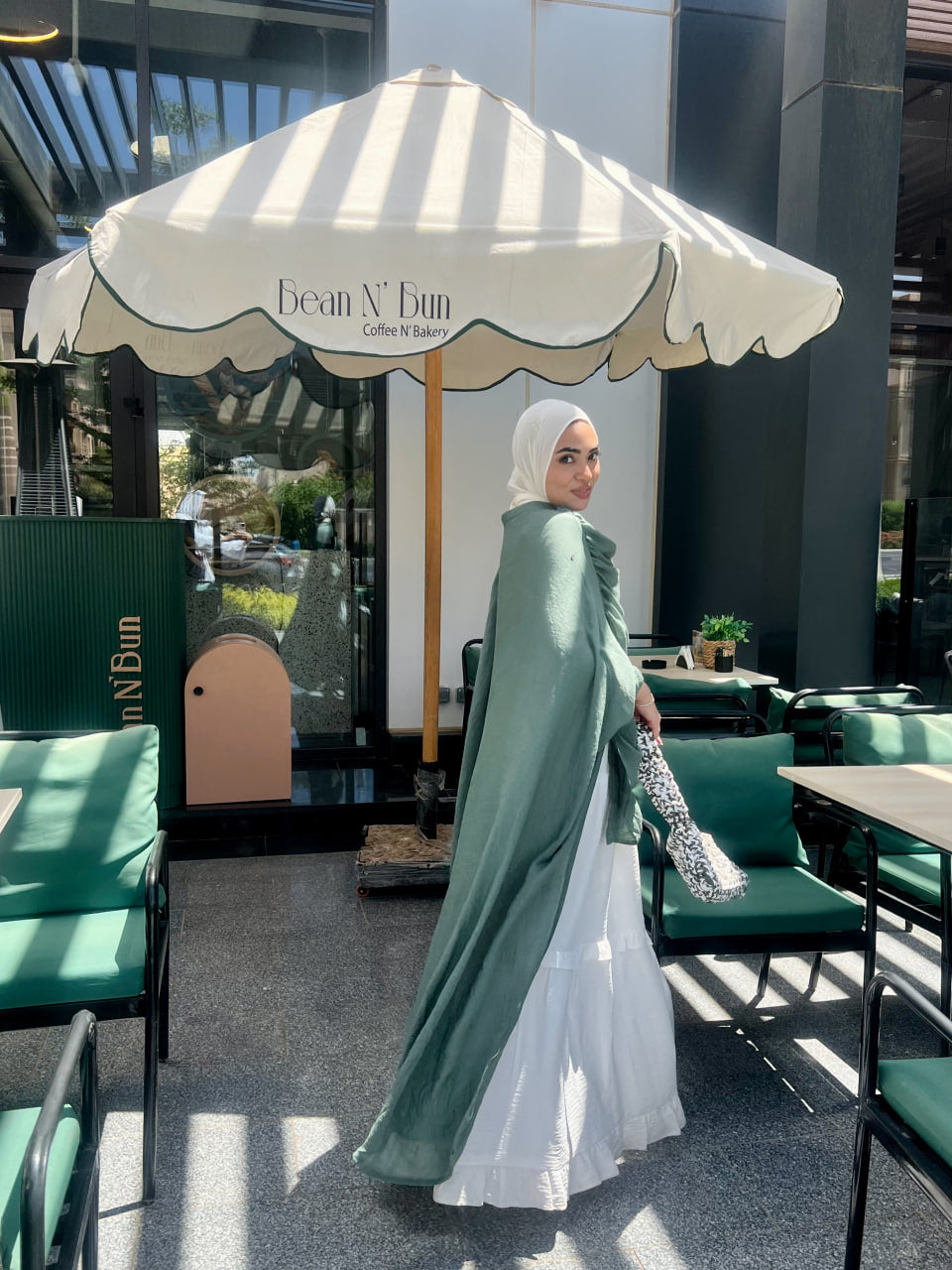 Sage Swan Cape Blouse