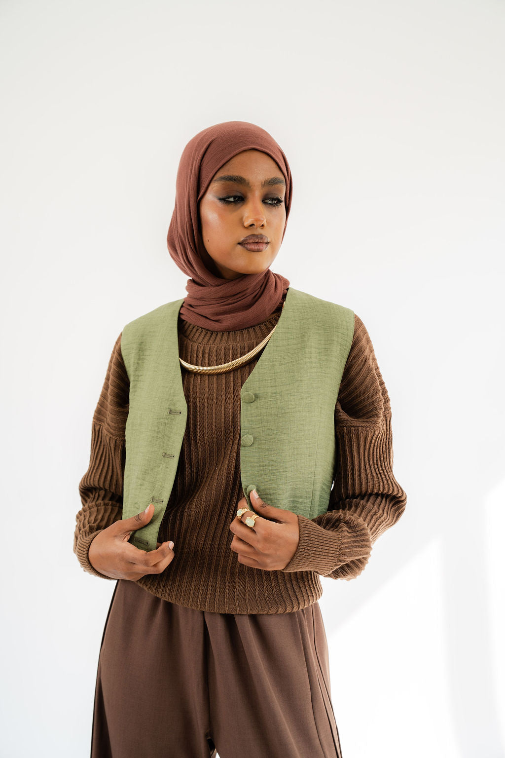 Olive Banker Vest