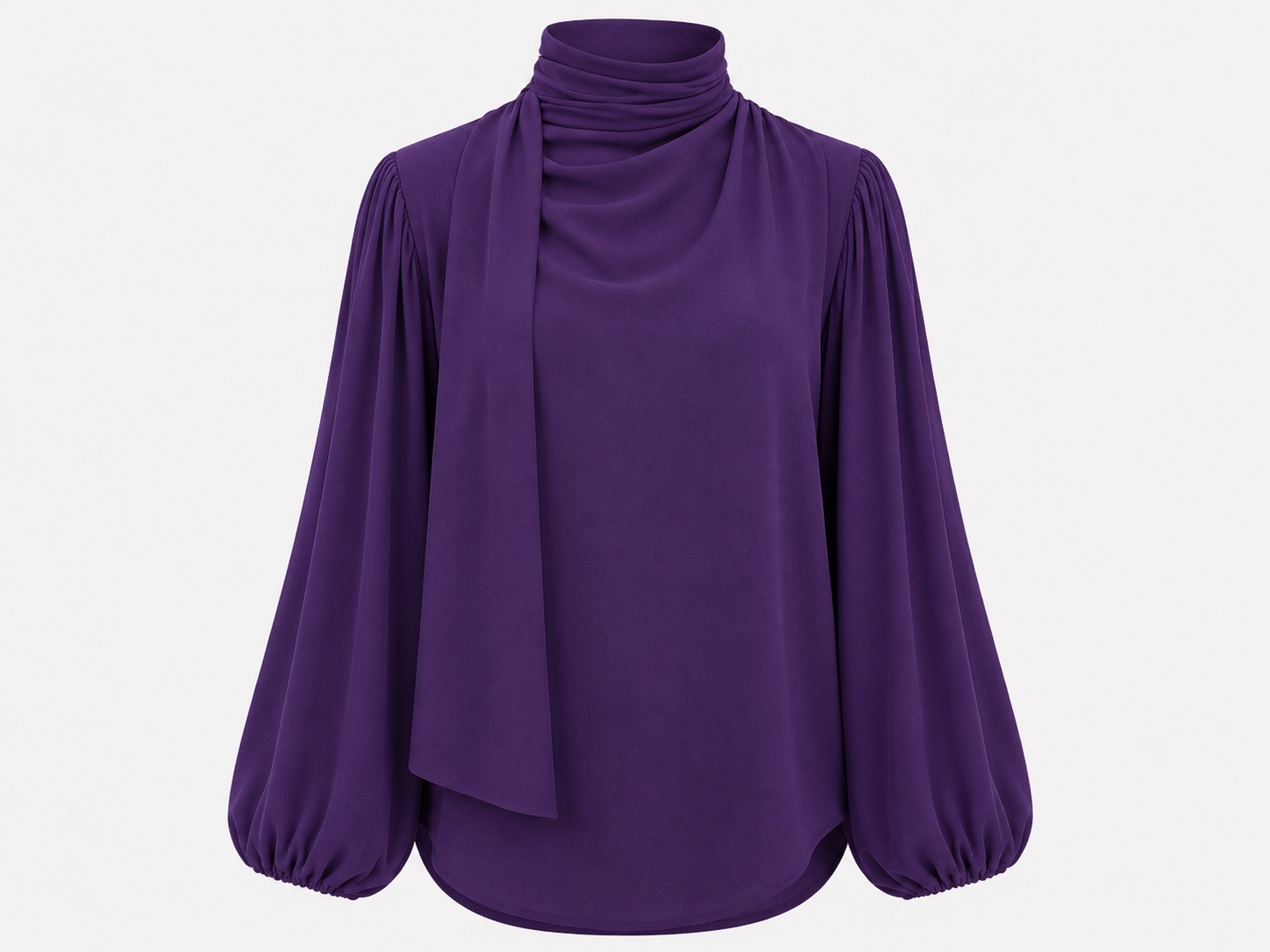 Eggplant Louvre Blouse