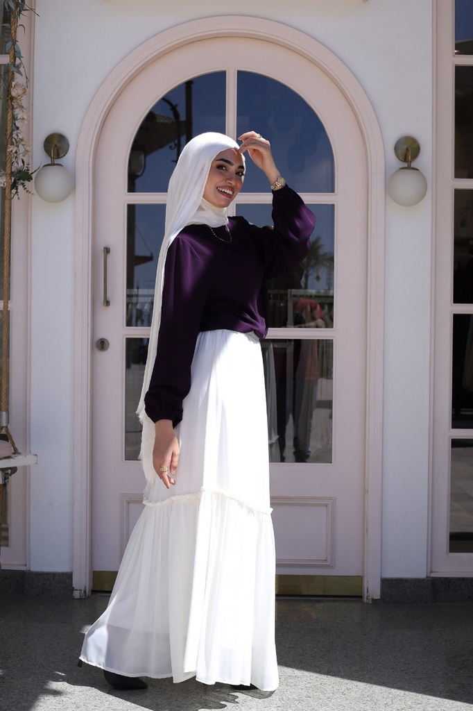 Eggplant Solana Blouse