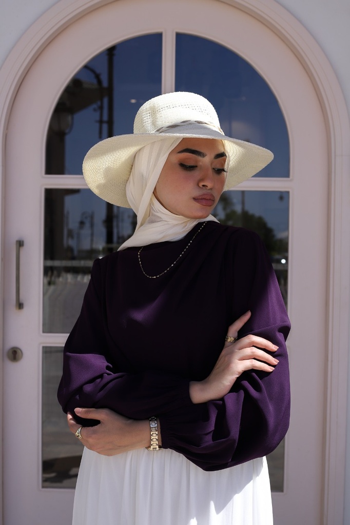 Eggplant Solana Blouse
