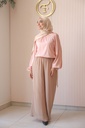 Tan Aura Chiffon Pants 