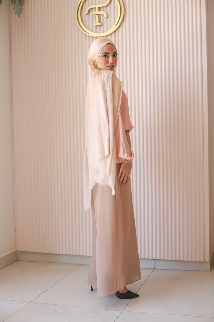 Tan Aura Chiffon Pants 