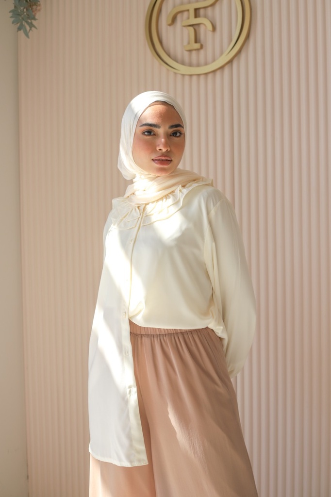 Tan Aura Chiffon Pants 