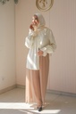 Tan Aura Chiffon Pants 