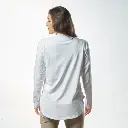 Double Layer Short Fit Long Sleeves Basic T-Shirt-White