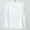 Double Layer Short Fit Long Sleeves Basic T-Shirt-White