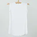 Single Layer Sleeveless Undershirt-White