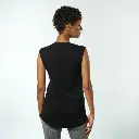 Single Layer Sleeveless Undershirt-Black