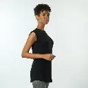 Single Layer Sleeveless Undershirt-Black