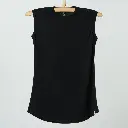 Single Layer Sleeveless Undershirt-Black