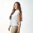 Double Layer Short Fit Sleeveless Basic T-Shirt-White