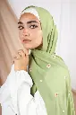 Pastel Green Daisy Veil