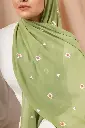 Pastel Green Daisy Veil