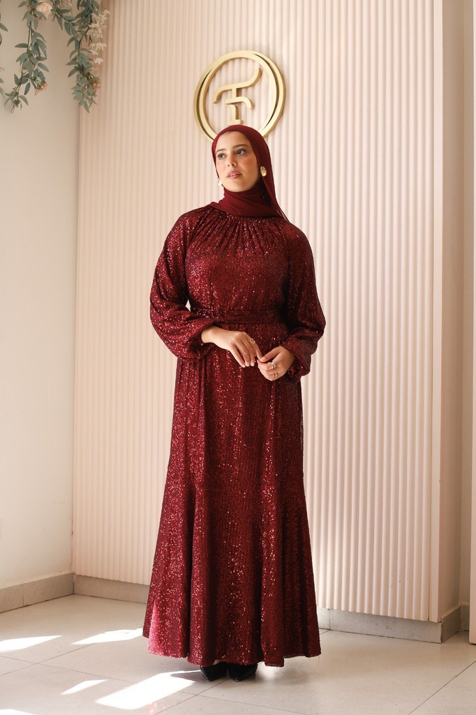 Maroon Bling Bling Dress