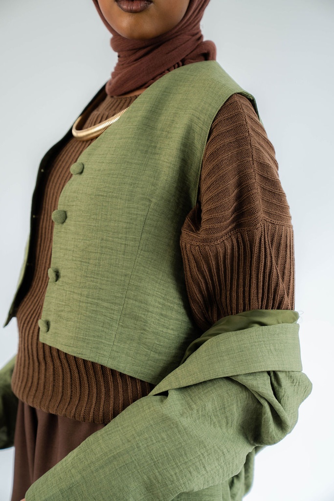 Olive Banker Vest
