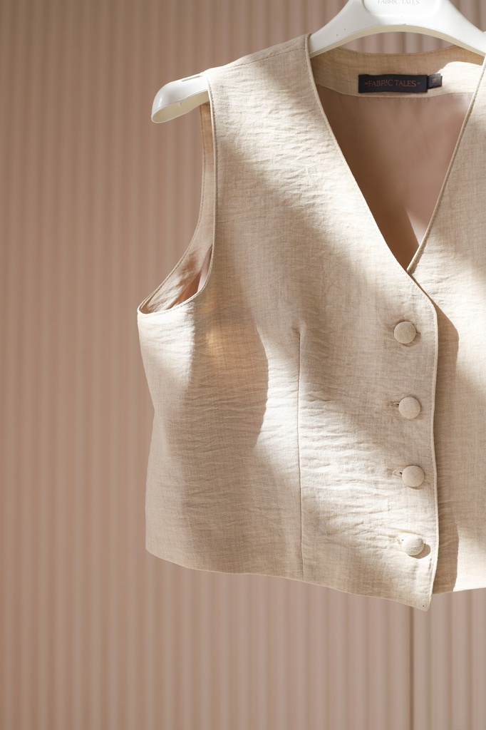 Beige Banker Vest