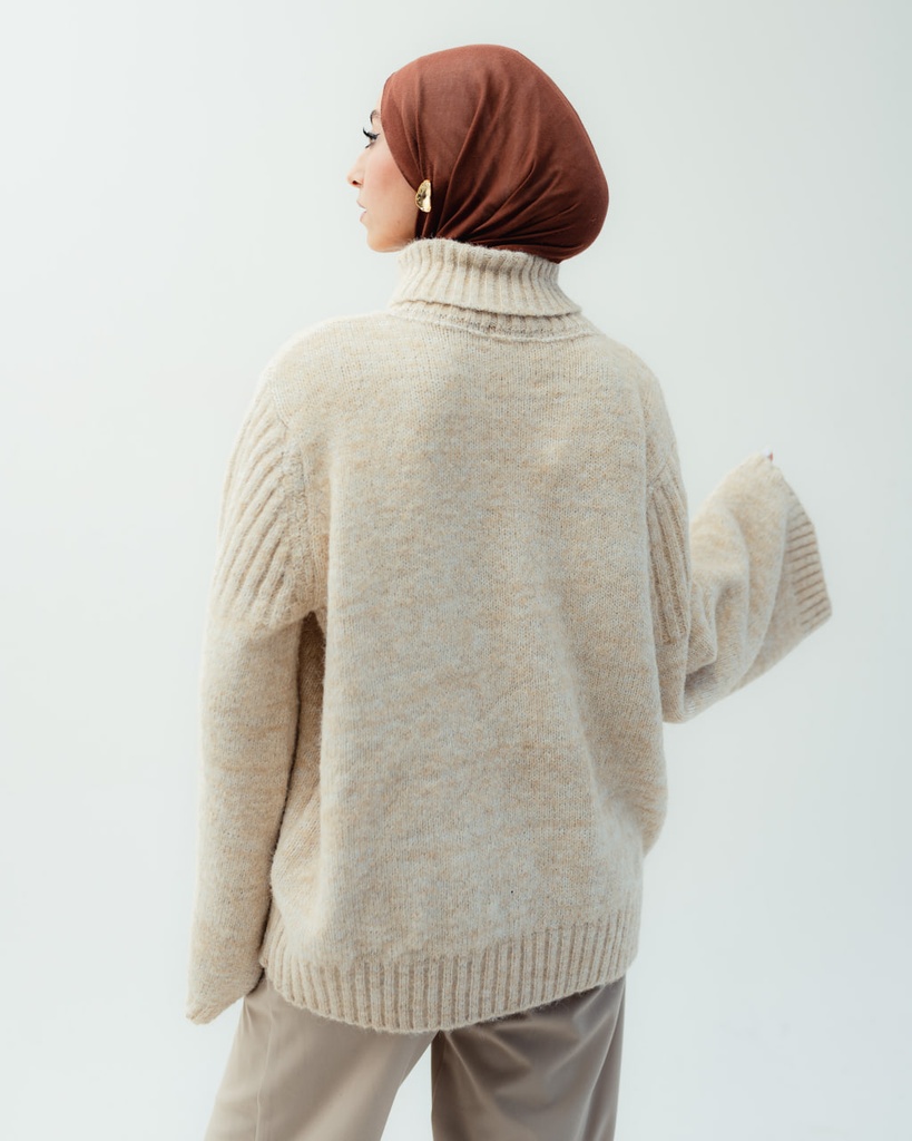 Beige Cozy Puff