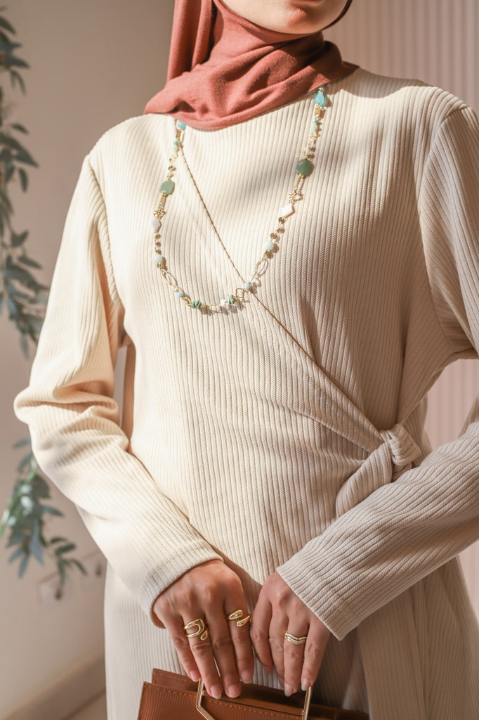 Beige Sadeel Dress