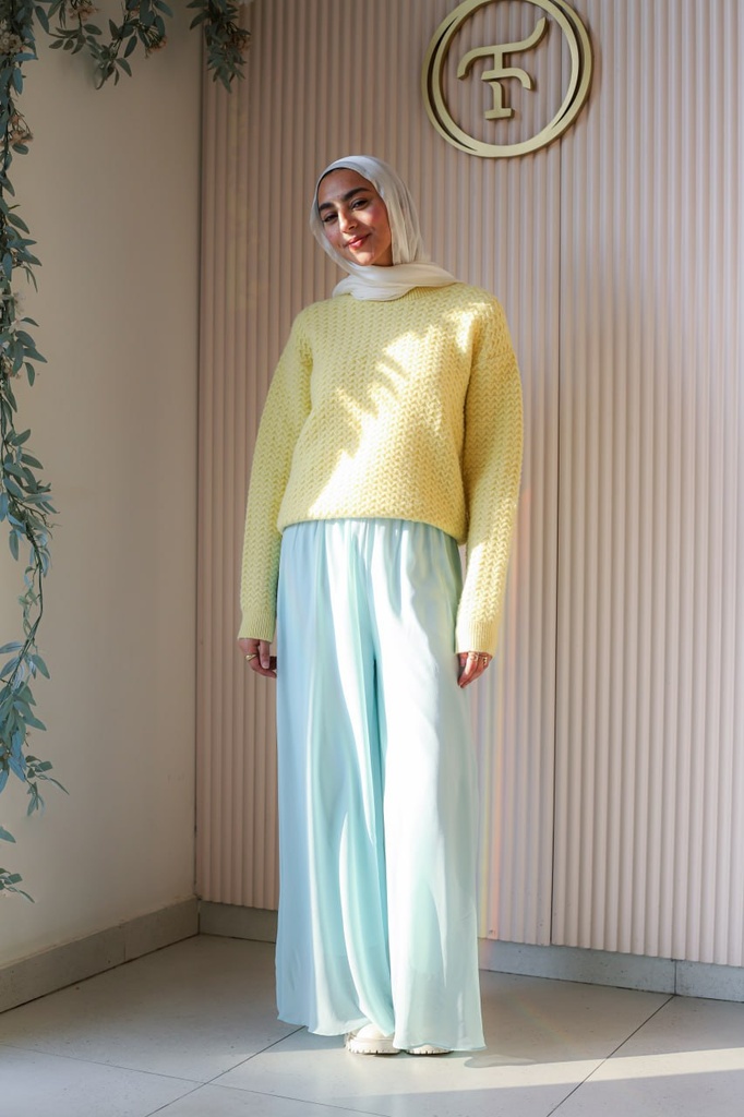 Mint Aura Chiffon Pants