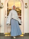 Dusty Blue Fall Skirt