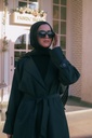 Black Vague Girl Coat