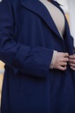 Navy Vague Girl Coat