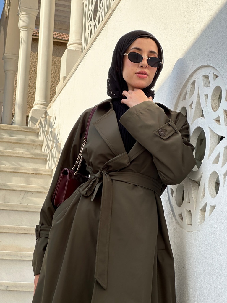 Olive Vague Girl Coat