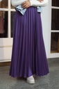 Violet Satin Accordion Skirt