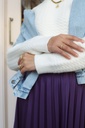 Violet Satin Accordion Skirt