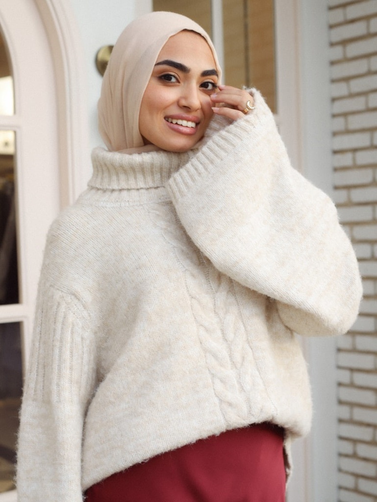 Beige Cozy Puff