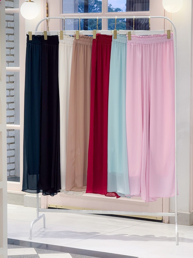 Maroon Aura Chiffon Pants