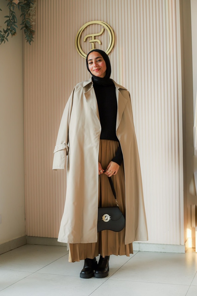 Beige Vague Girl Coat