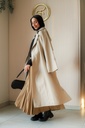 Café Satin Accordion Skirt