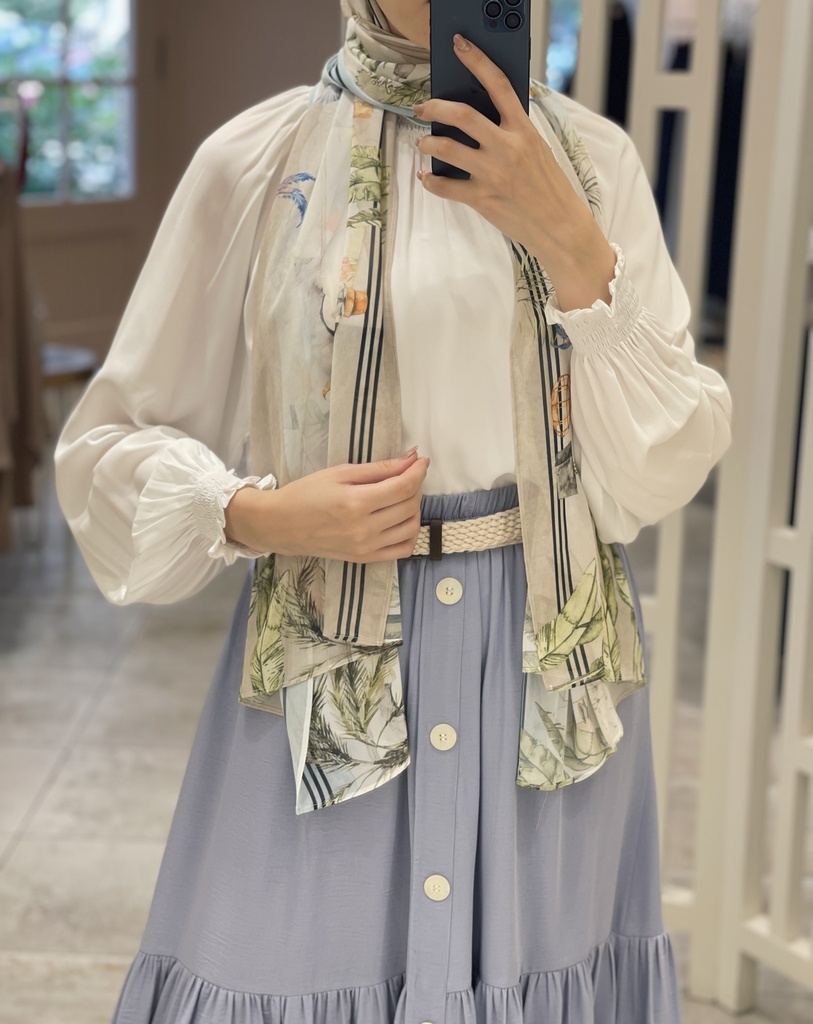 White Turtleneck Blouse