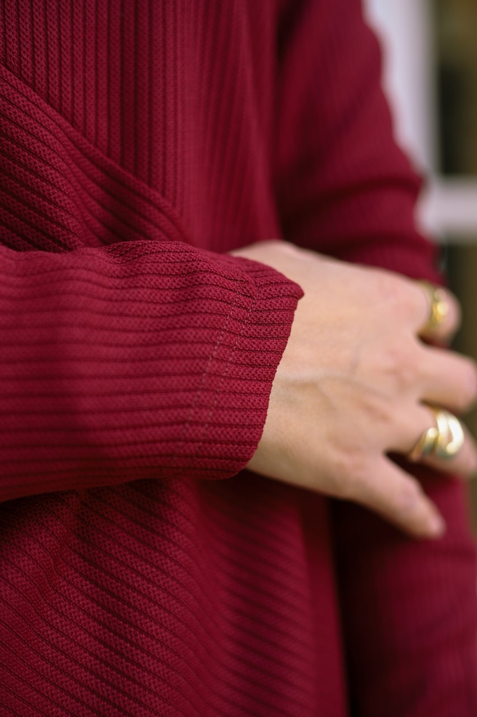 Oxblood Raya Blouse