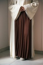 Chocolate Satin Accordion Skirt