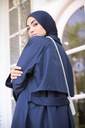 Navy Vague Girl Coat