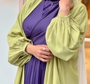 Violet Satin Accordion Skirt
